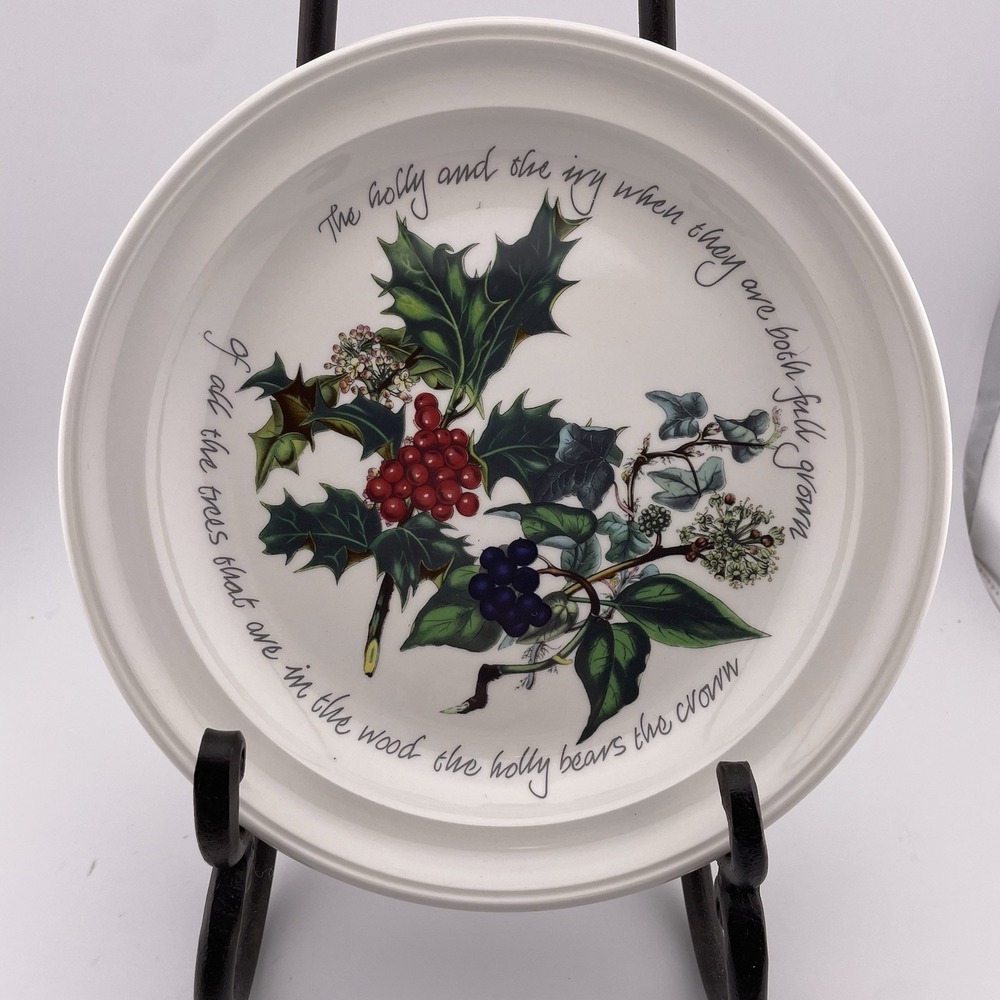 Portmeirion The Holly &‎ The Ivy Christmas 8.5" Salad Plate Britain Set of 2